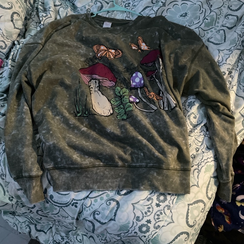 green mushroom crewneck
